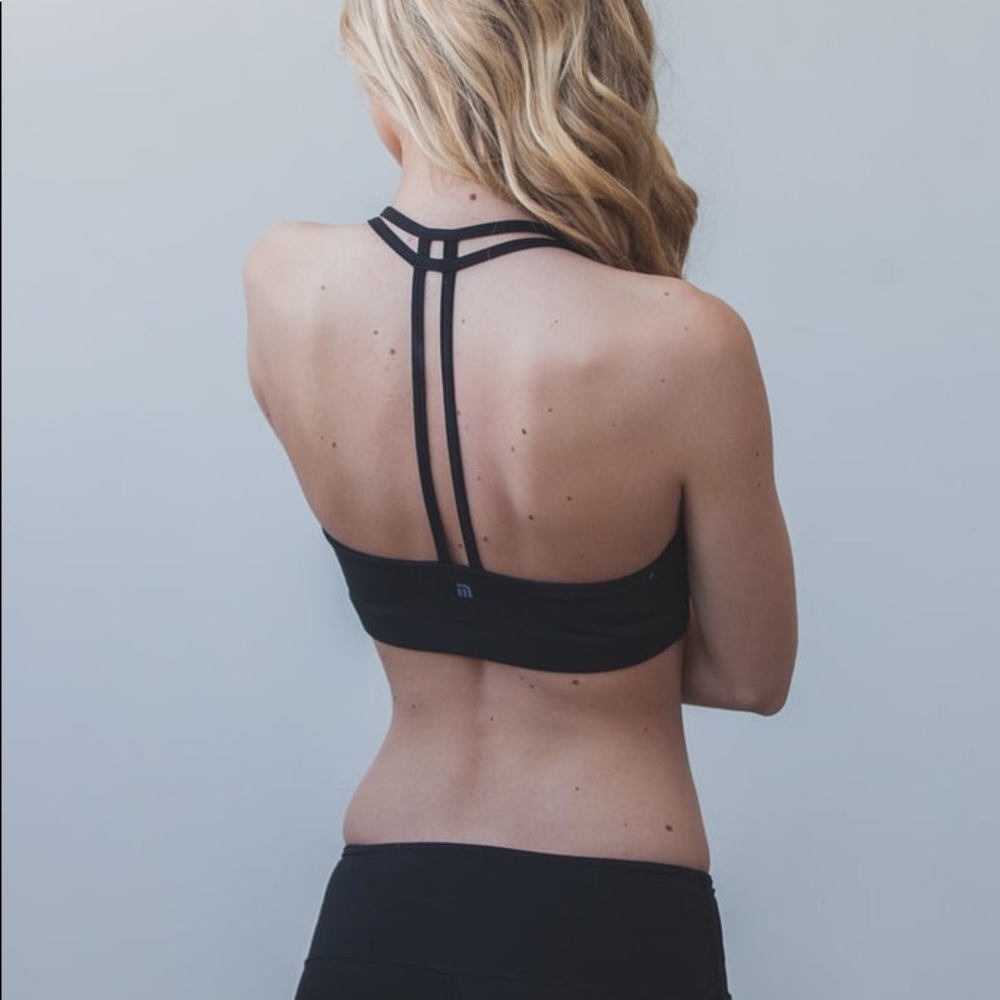 Montiel teardrop sports bra, black, size large